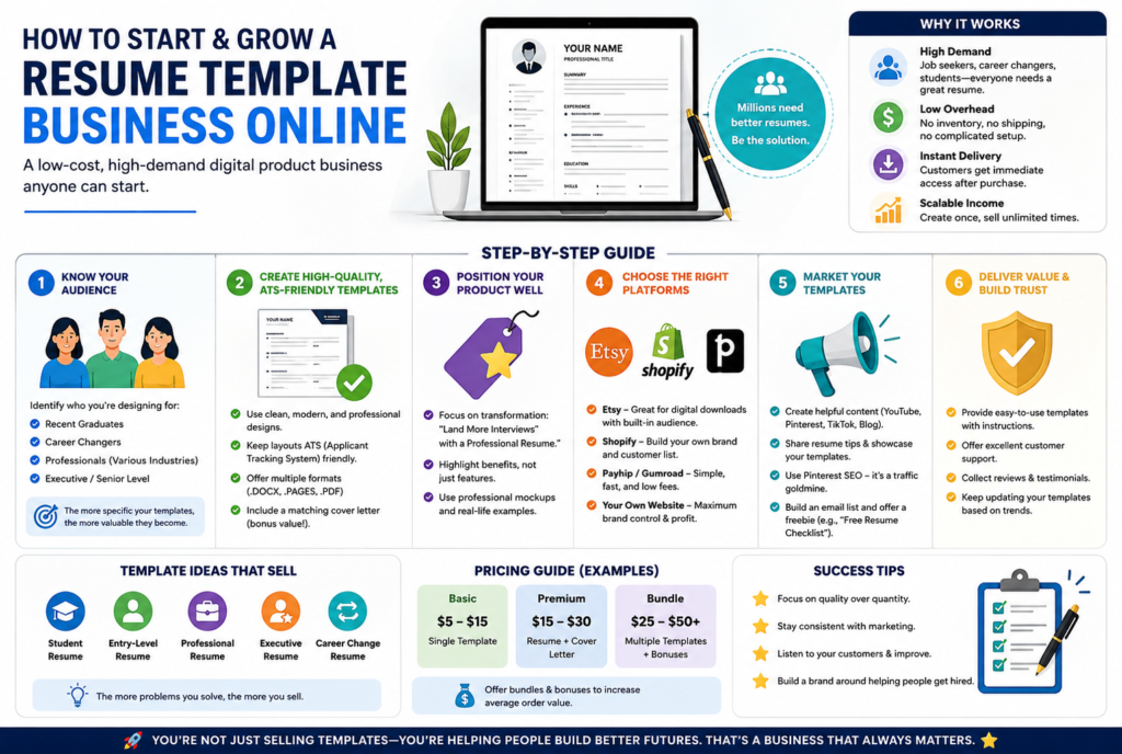 Sell Resume Templates